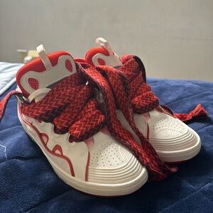 Lanvins Men Curb Leather Sneakers